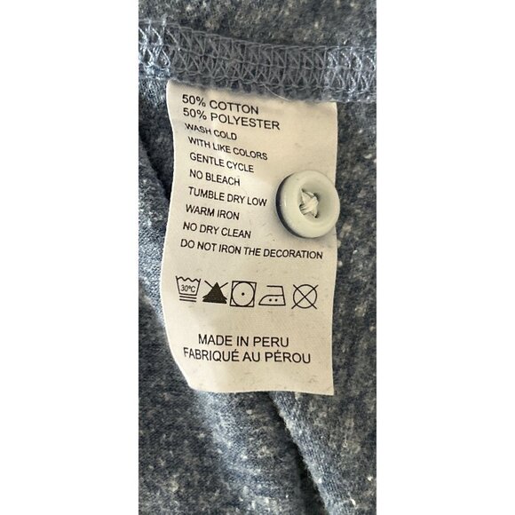 UNTUCKit Henley Heather Blue Long Sleeve Cotton Blend Size Large - Picture 6 of 7
